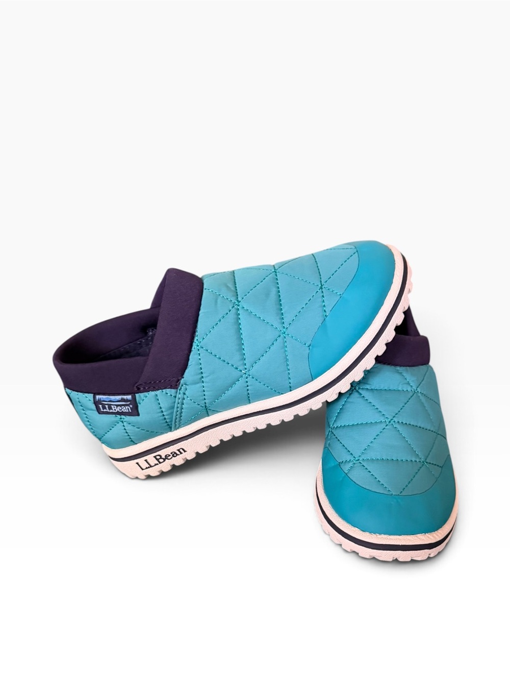 L.L. Bean Ultralight Teal PrimaLoft Slip-On Shoes Kids Sz 1